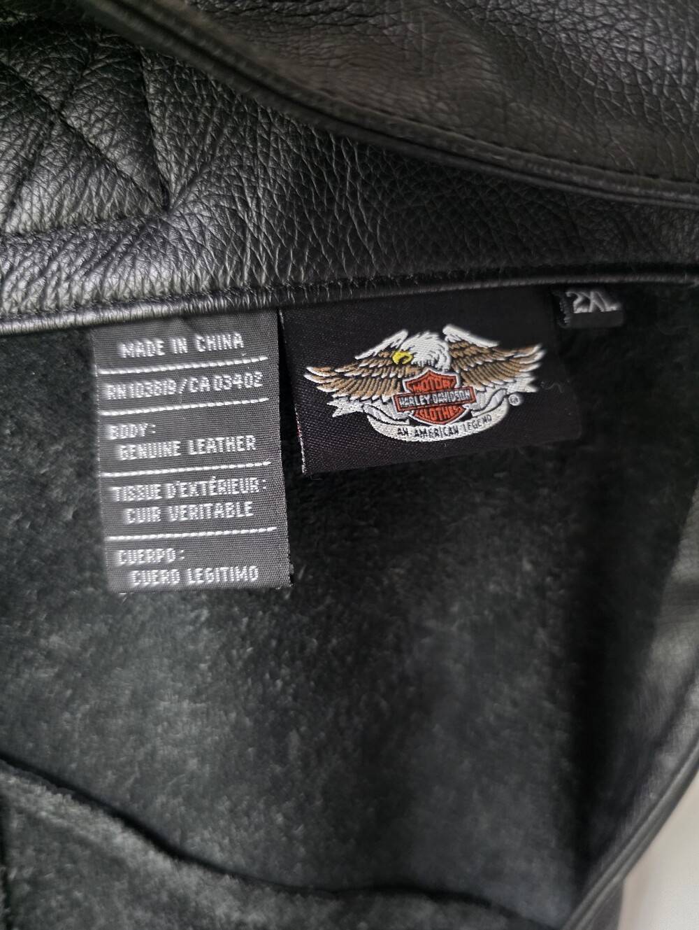 Harley Davidson Motorcycle Genuine Leather Biker Chaps Size 2XL - Picture 8 of 16